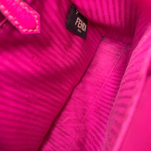 Auth Fendi Fuchsia 2Jours Elite Petit 2way Leather Tote Bag Crossbody Preloved - Picture 16 of 16